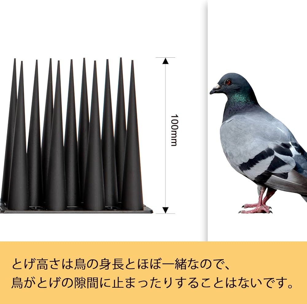 Amazon.co.jp: OFFO 鳥避け 鳩よけ とげ長め仕様 高さ10cm 自由カット