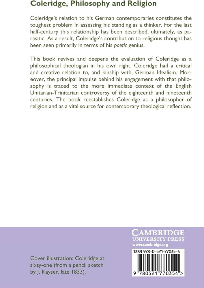 Coleridge, Philosophy and Religion: Aids to Reflection and the