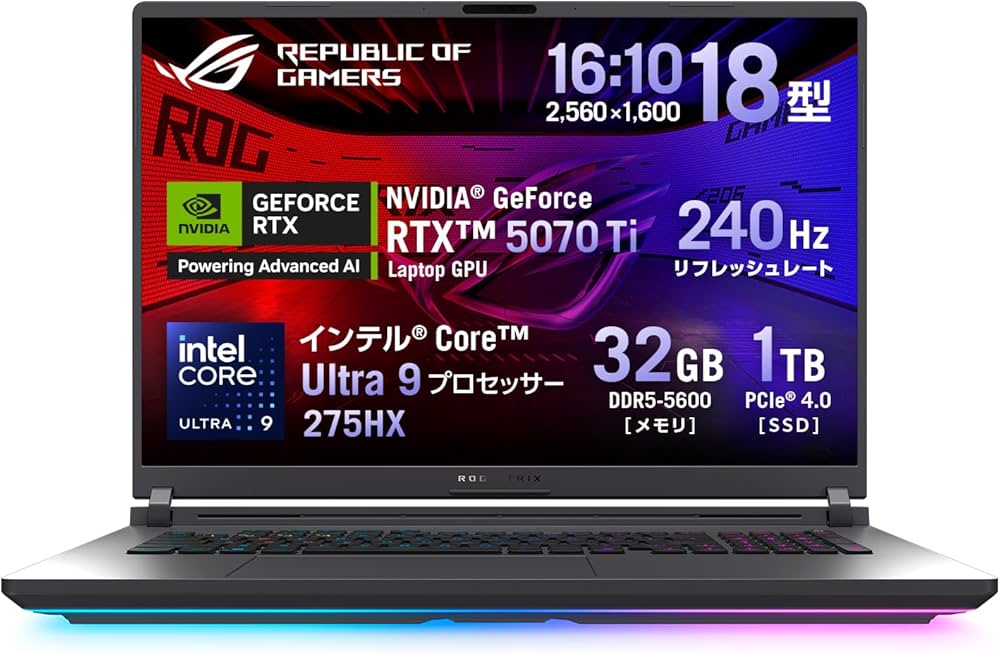 Amazon.co.jp: ASUS ゲーミングノートPC ROG Strix G18 G815LR 18