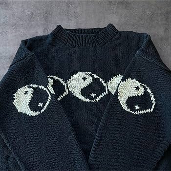 Amazon.co.jp: 24SS Macmahon knitting millsマクマホン 陰陽 ニット