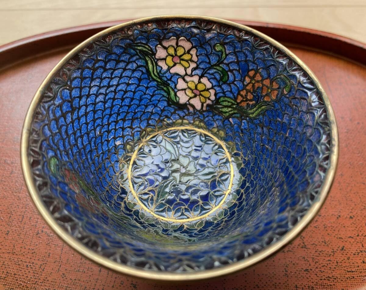 Amazon.co.jp: 中国伝統工芸 透胎七宝 省胎七宝 ガラス七宝透かし