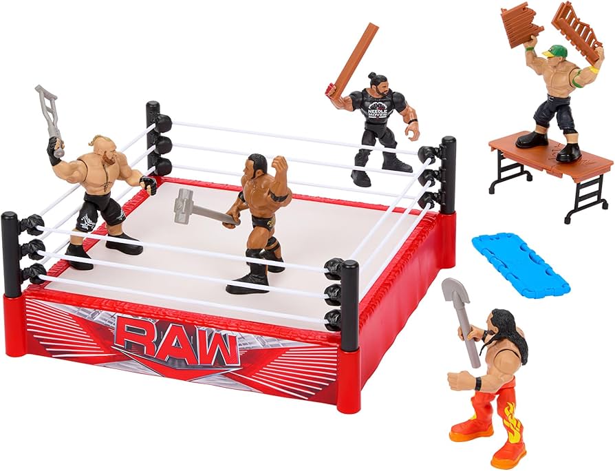 Amazon.co.jp: Mattel WWE ナックルクランチャープレイセット