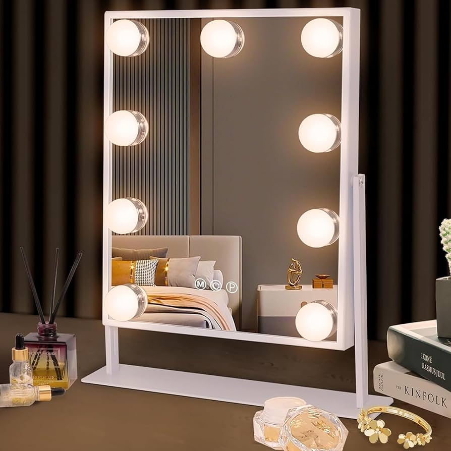 Amazon.co.jp: Hansong 女優ミラー ハリウッドミラー 卓上ミラー 化粧