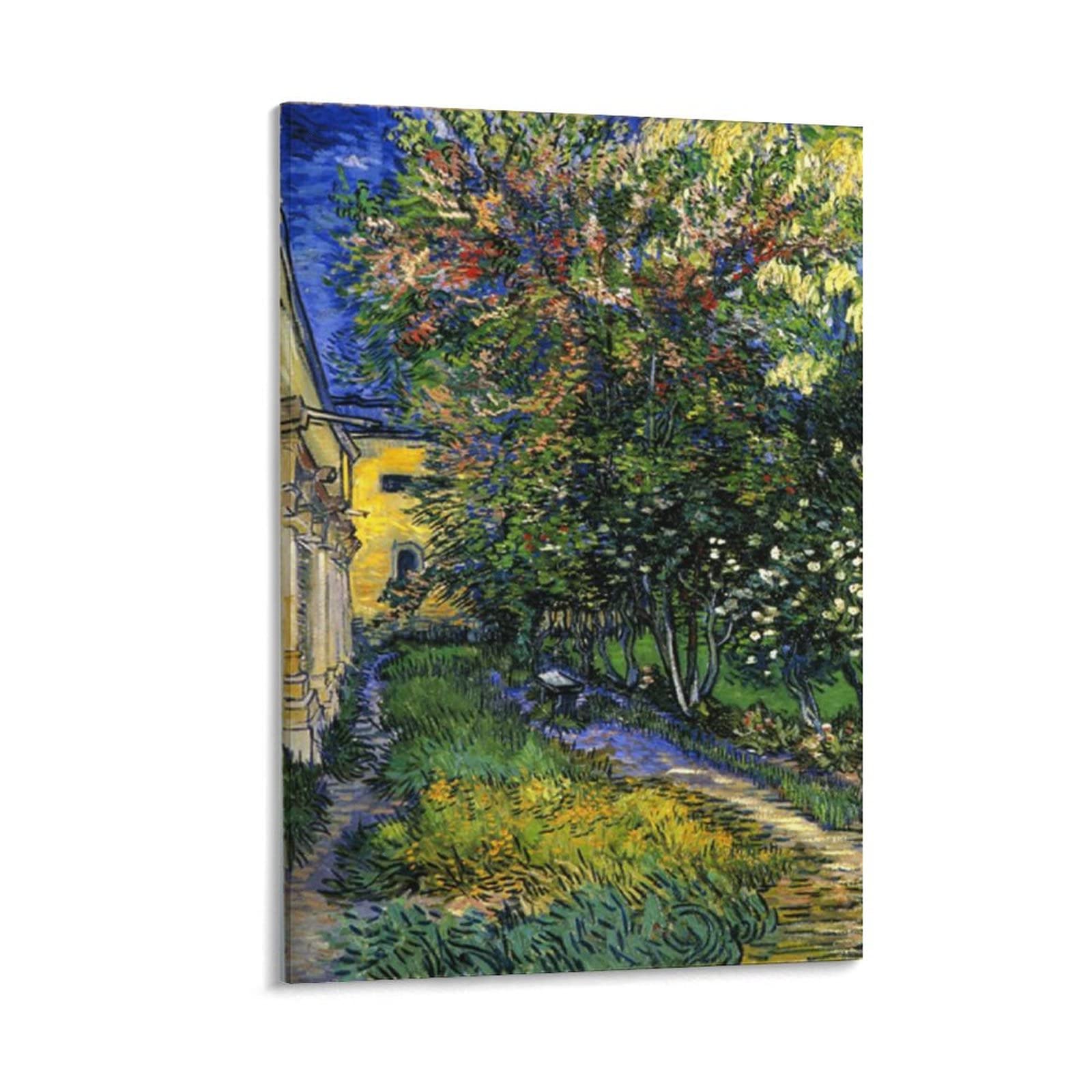 Amazon｜ゴッホ 「サン=レミの療養院の庭」 印刷 ポスター キャンバス