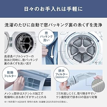 Amazon | パナソニック 日本製 ドラム式洗濯乾燥機 幅63.9cm 洗濯12kg