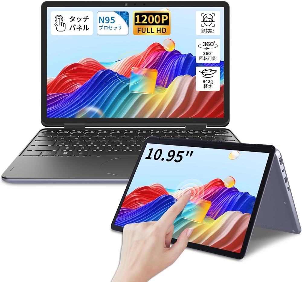 Amazon.co.jp: OFFICE 2024 搭載 2in1 ノートパソコン タッチパネル