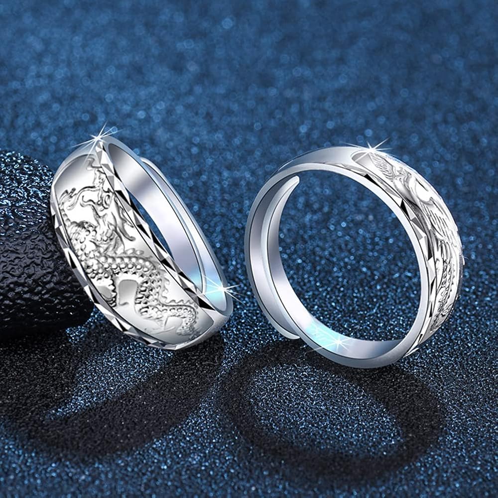 Amazon | [Rockyu] 鳳凰指輪 リング フリーサイズ リング シルバー990