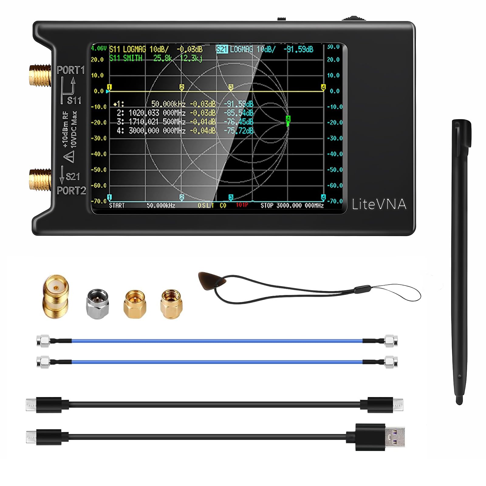 Amazon.co.jp: LiteVNA-64 VNAアナライザー 50KHz-6.3GHz ポータブル