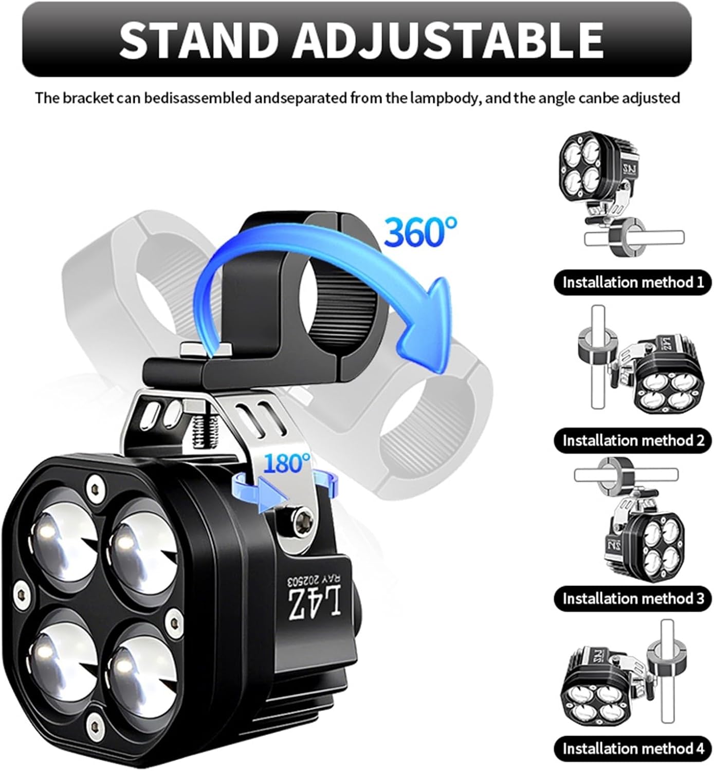 オートバイの補助灯 オートバイ用ヘッドライト LED フリッカーランプ