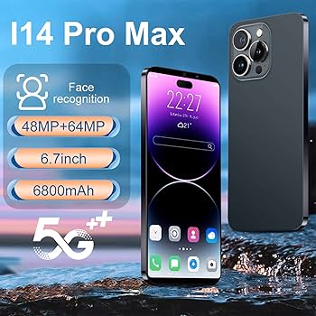 Amazon | I14 Promaxスマートフォン、6.1インチHD 4GB 64GBデュアルSIM