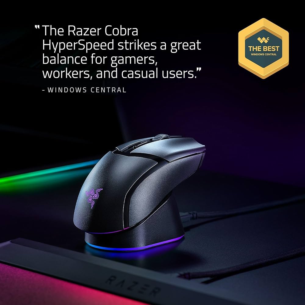 Razer Cobra HyperSpeed - Kablosuz Hafif Özelleştirilebilir Oyun