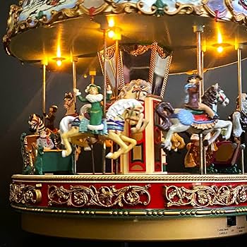 Amazon | レアミスタークリスマスメリーゴーランドオルゴール