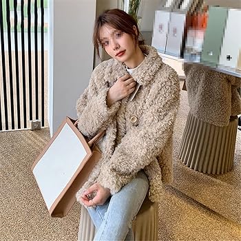 Amazon.com: Alloaone Women Loose Warm Fashion Lamb Wool Jacket
