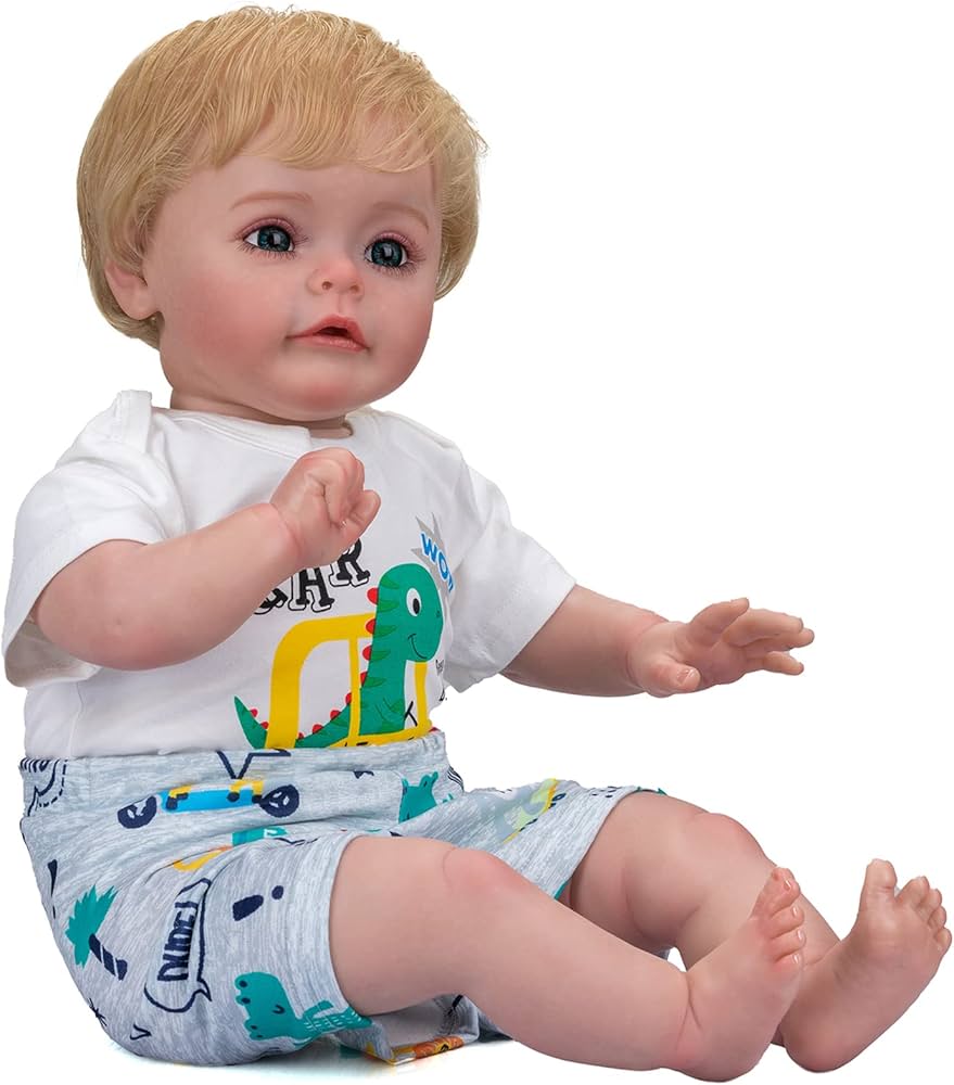 Amazon.co.jp: 24インチブロンドの髪男の子リボーンドール 60cm