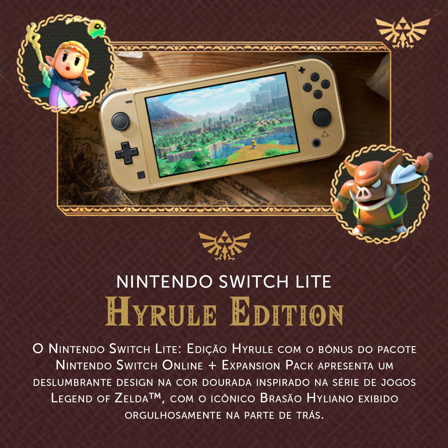 Nintendo, Console, Switch Lite Hyrule Edition com Pacote de