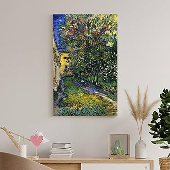 Amazon.co.jp: ゴッホ 「サン=レミの療養院の庭」 印刷 ポスター