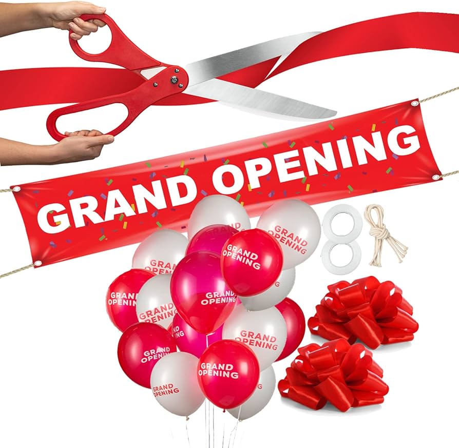 Amazon.com: Deluxe Grand Opening Ribbon Cutting Ceremony Kit - 25