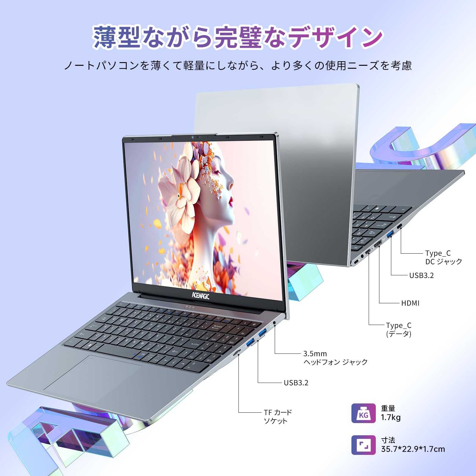 Amazon.co.jp: ノートパソコン 15.6インチ ノートPC 最新インテル第12