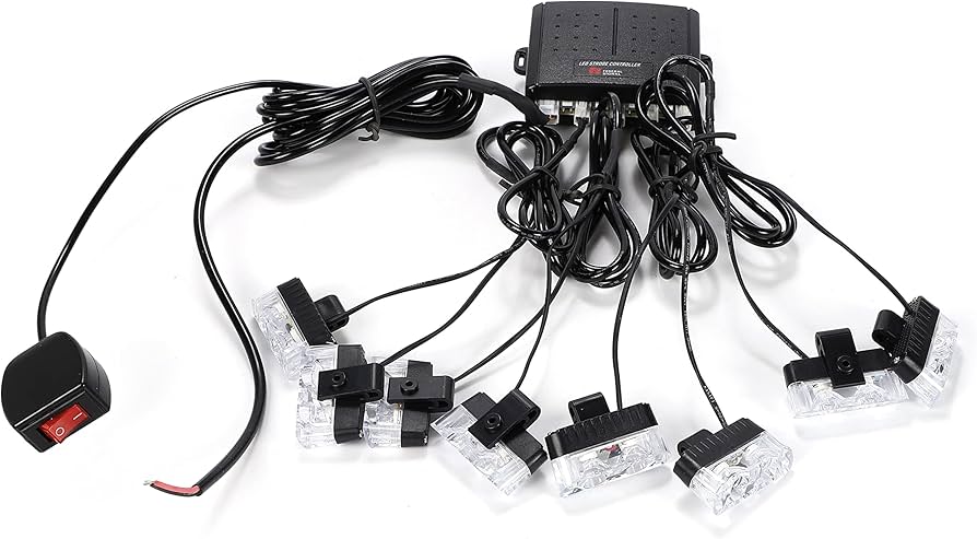 Amazon | ストロボ ライト フラッシュ キット 12V led スイッチ 付き