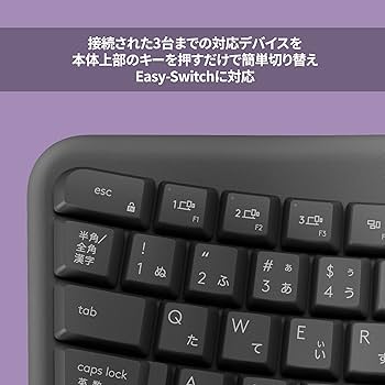 Amazon.co.jp: ロジクール WAVE KEYS K820 疲れにくい エルゴノミック