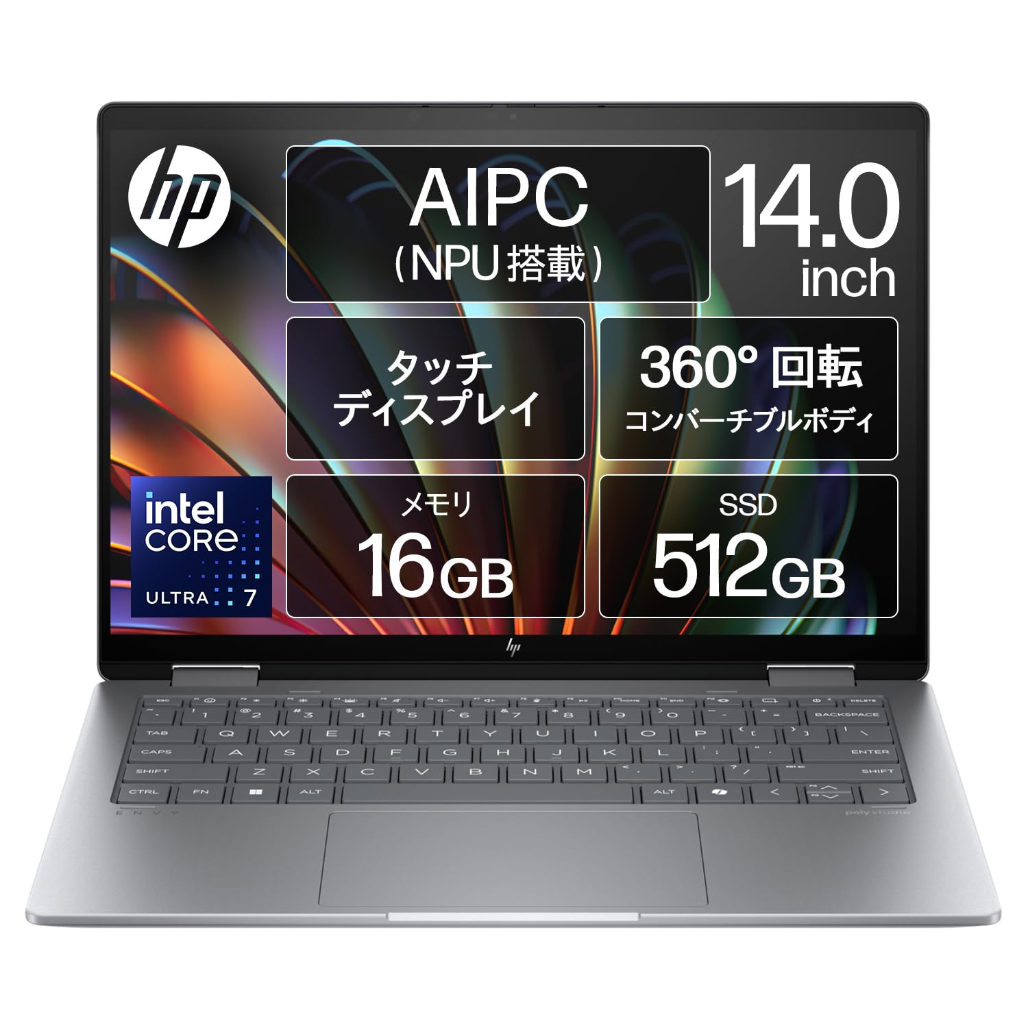 Amazon.co.jp: HP ノートパソコン Envy x360 14-fc 14.0インチ 2-in-1