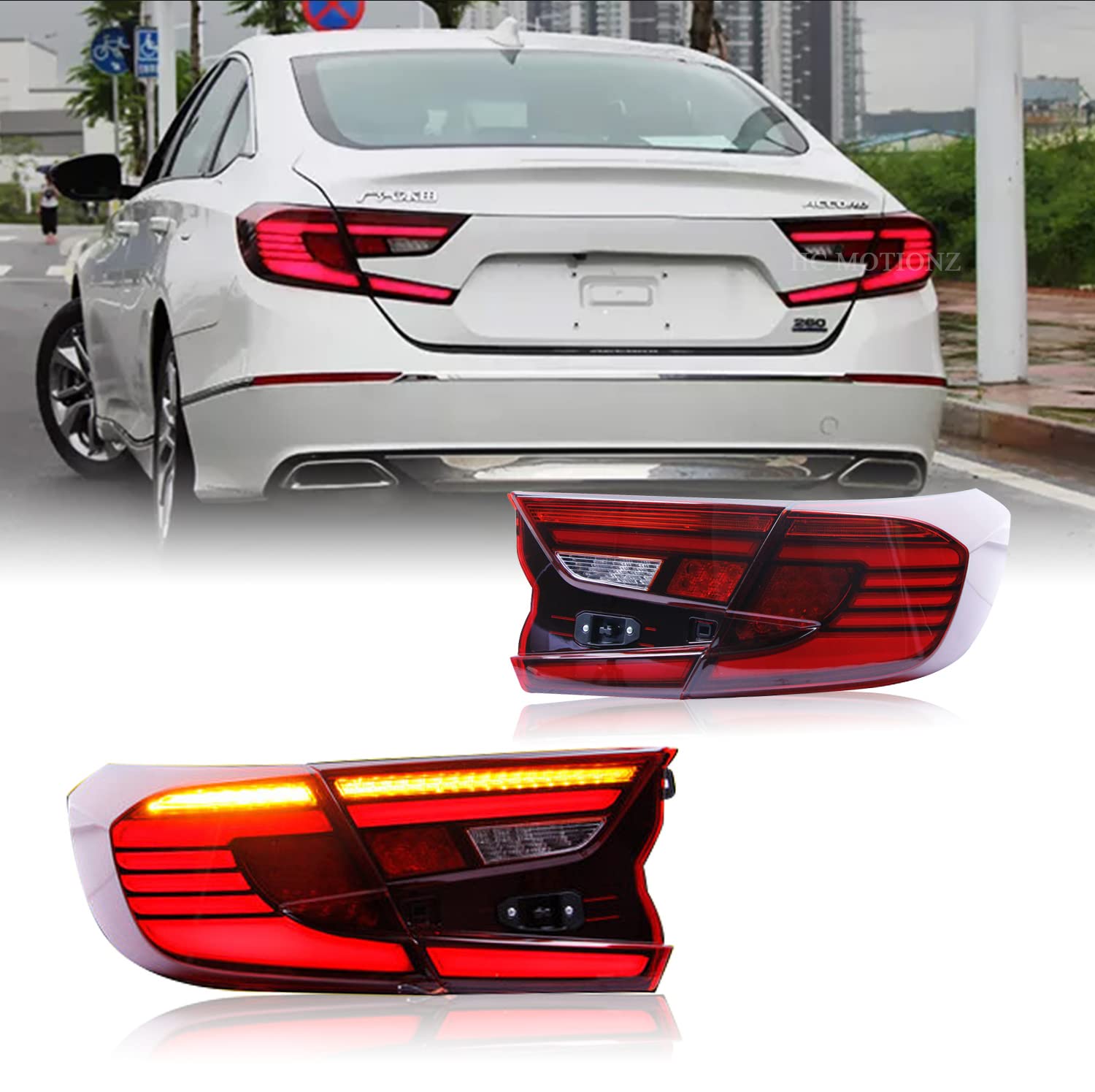 Amazon | HCMOTIONZホンダ アコード テールランプ LED 流れる