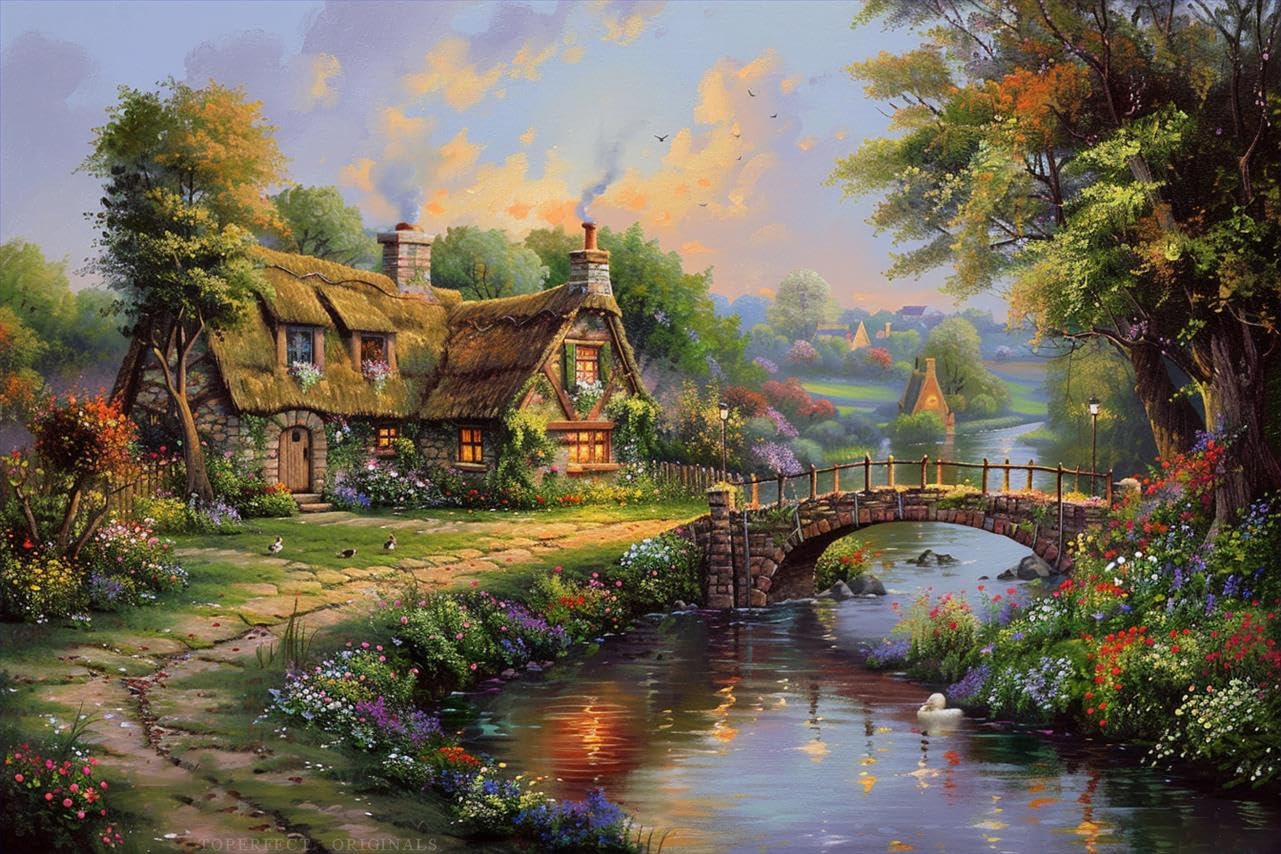 絵画 Evergreen Valley 絵画 風景（N） 絵画風景画 絵、風景画 風景画3