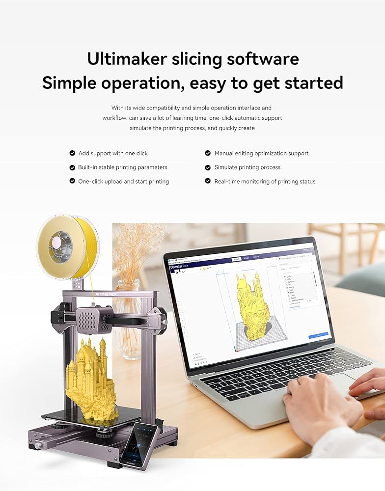 Amazon | ATOMSTACK 3Dプリンター 1、Cambrian 235*235*250mm 金属製