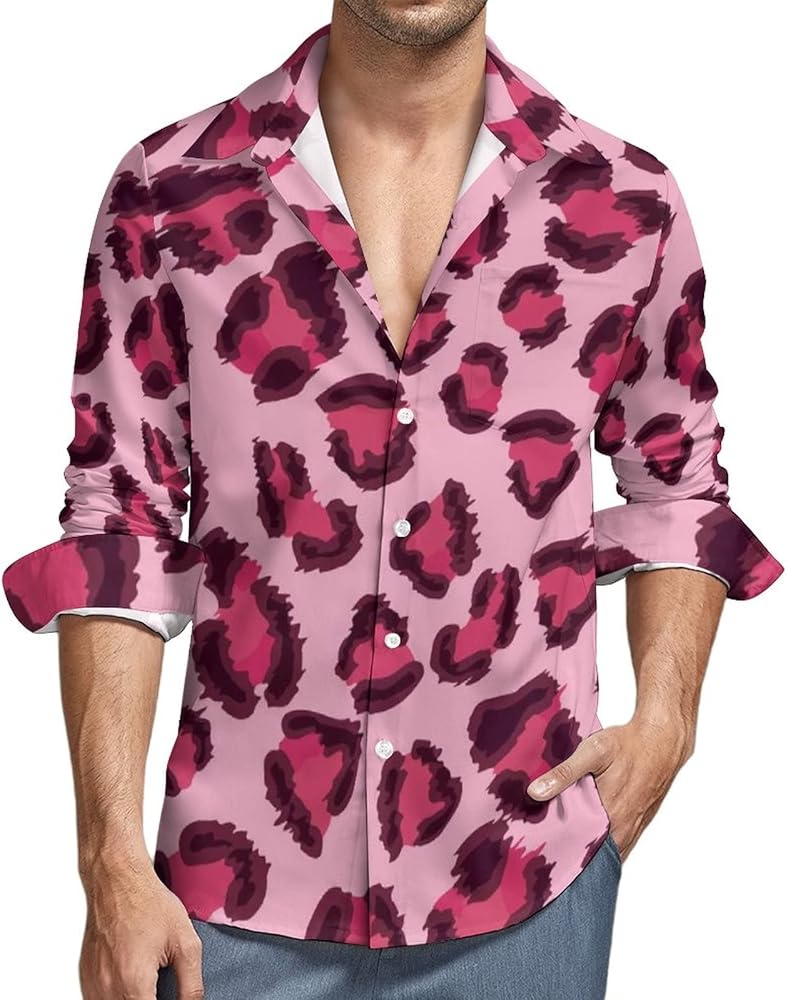 Amazon.co.jp: [SHELIN] 長袖 シャツ メンズ レオパード柄 豹柄 ヒョウ