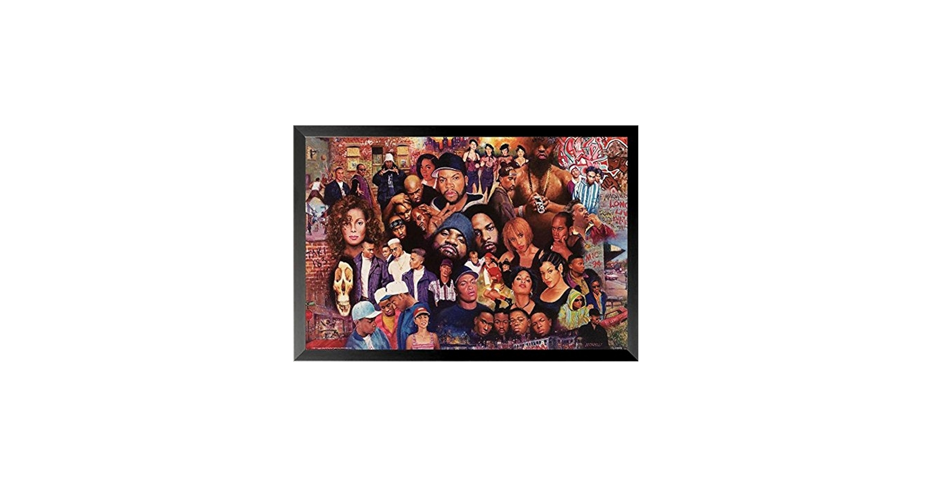 Amazon.com: buyartforless Framed Legends of Rap and Hip Hop 80