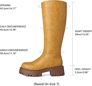 Amazon.com | DREAM PAIRS Knee High Boots, Comfortable Chunky