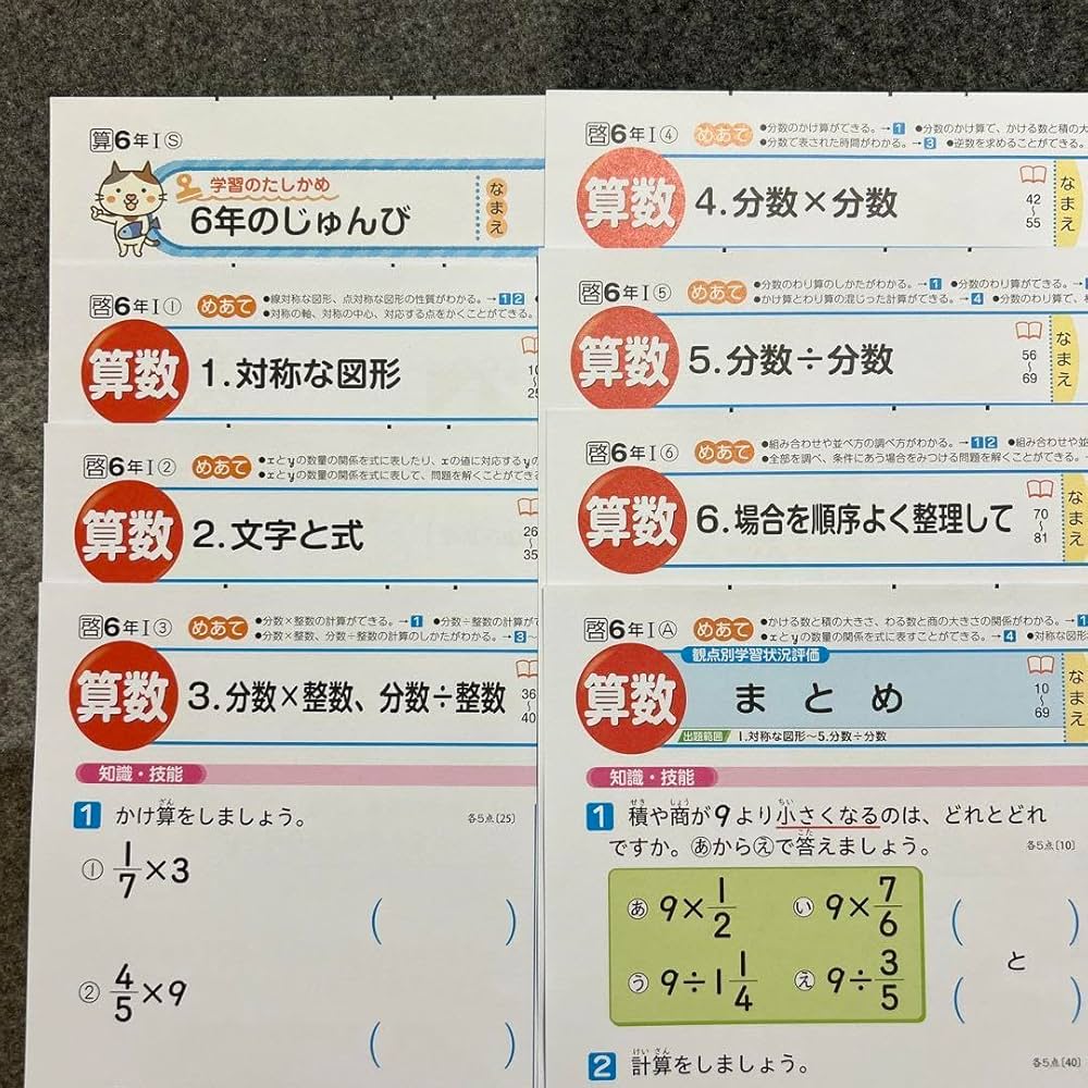 Amazon.co.jp: 小学6年生 カラーテスト 算数 : 文房具・オフィス用品