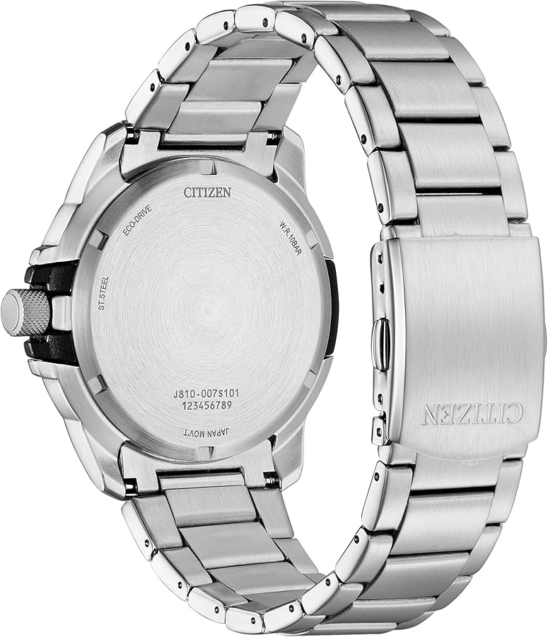 Citizen Mens Sport Casual Eco-Drive Watch 44mm Silver-Tone
