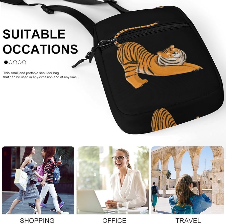 Amazon.co.jp: タイガー 虎 トラ とら 可愛い ショルダーバッグ メンズ