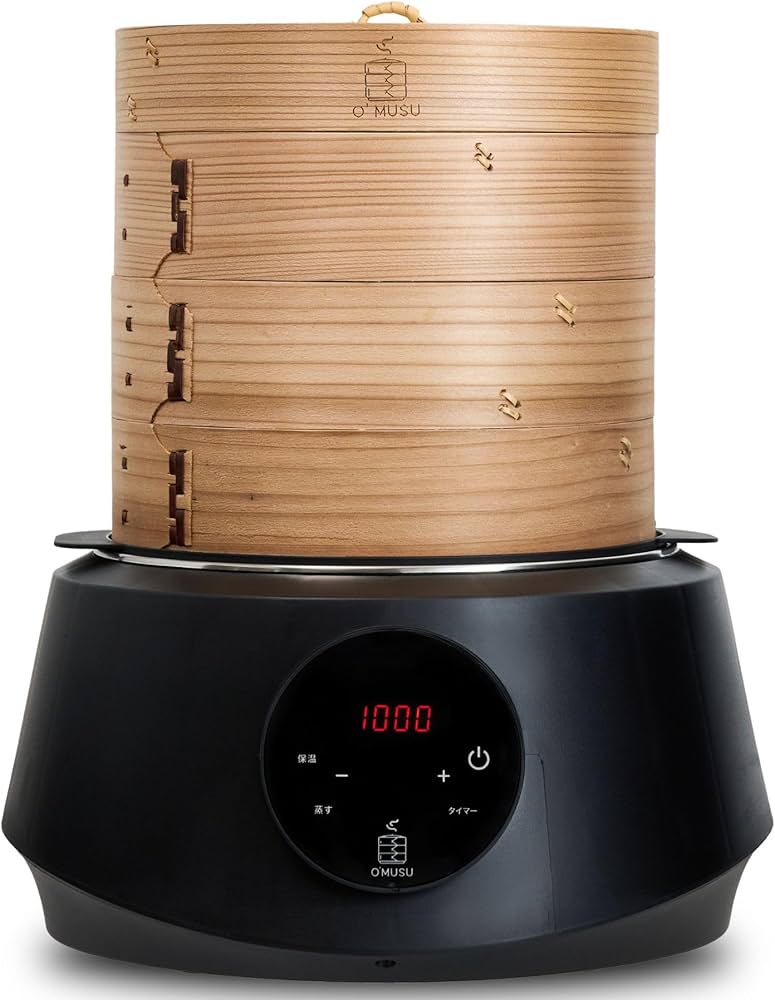Amazon | Ocrasi せいろ 蒸し器 電気 21cm 便利なタッチパネル 6段階