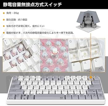 Amazon.co.jp: NiZ 静電容量無接点方式 パソコン用キーボード