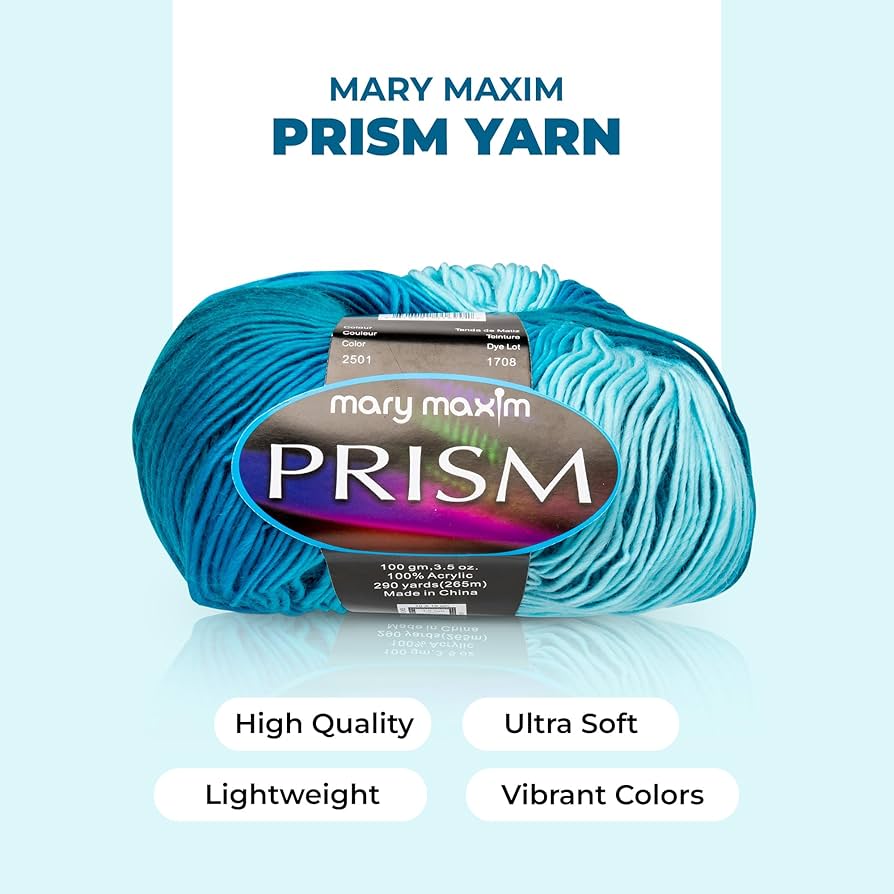 Amazon.com: Mary Maxim Prism Yarn, Soft Acrylic Multicolor DK Blue