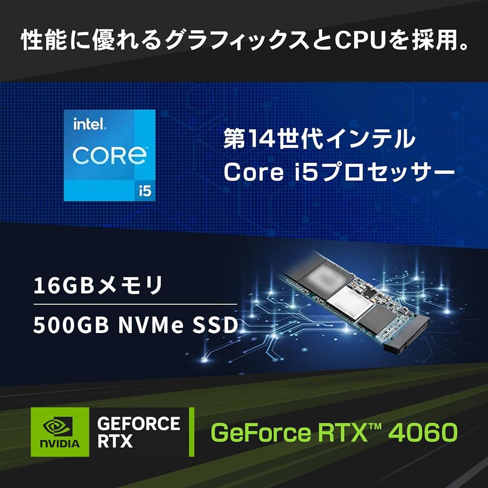 Amazon.co.jp: ガレリア ゲーミングPC GALLERIA RM5C-R46 RTX 4060