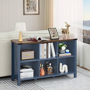 Amazon.com: Joaxswe 6 Cube Bookcase, Farmhouse Wood Low Storage