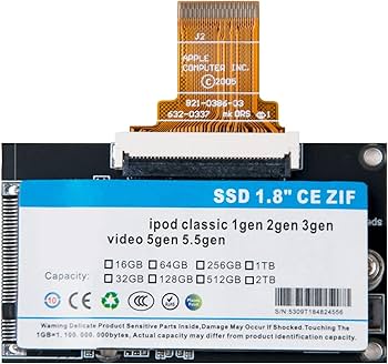 Amazon.com: The MK1634GAL 256GB ZIF SSD is suitable for iPod 5th