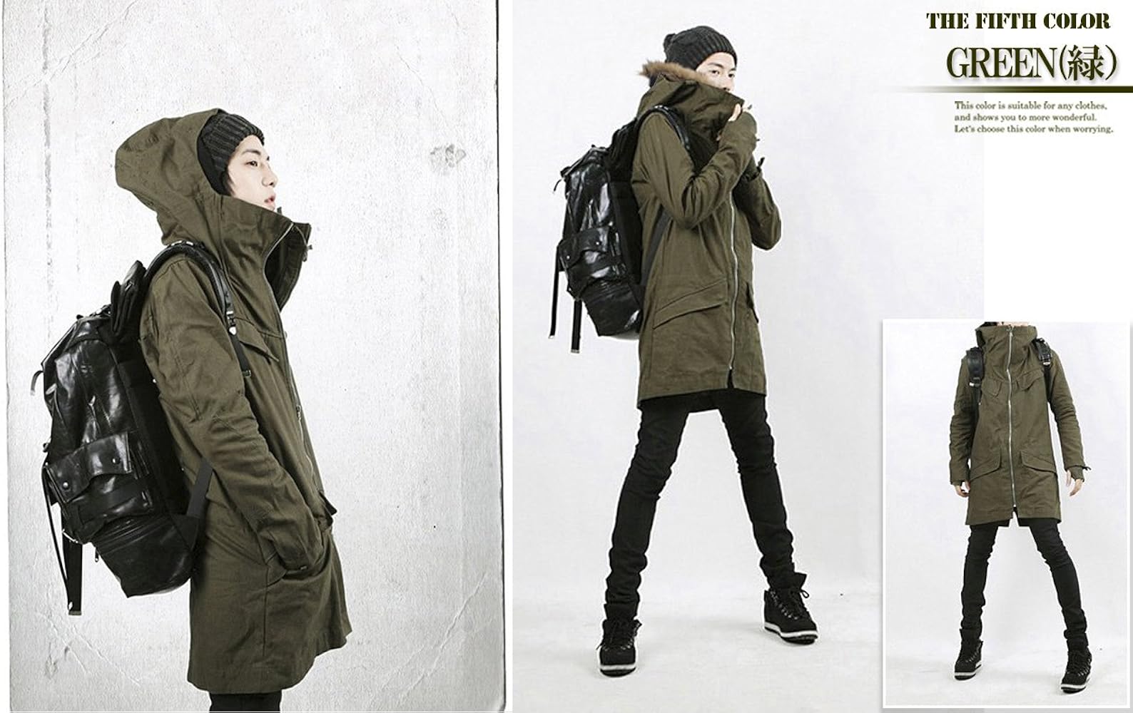 Amazon | モッズコート メンズ 裏ボア ファー付き コート ロングコート