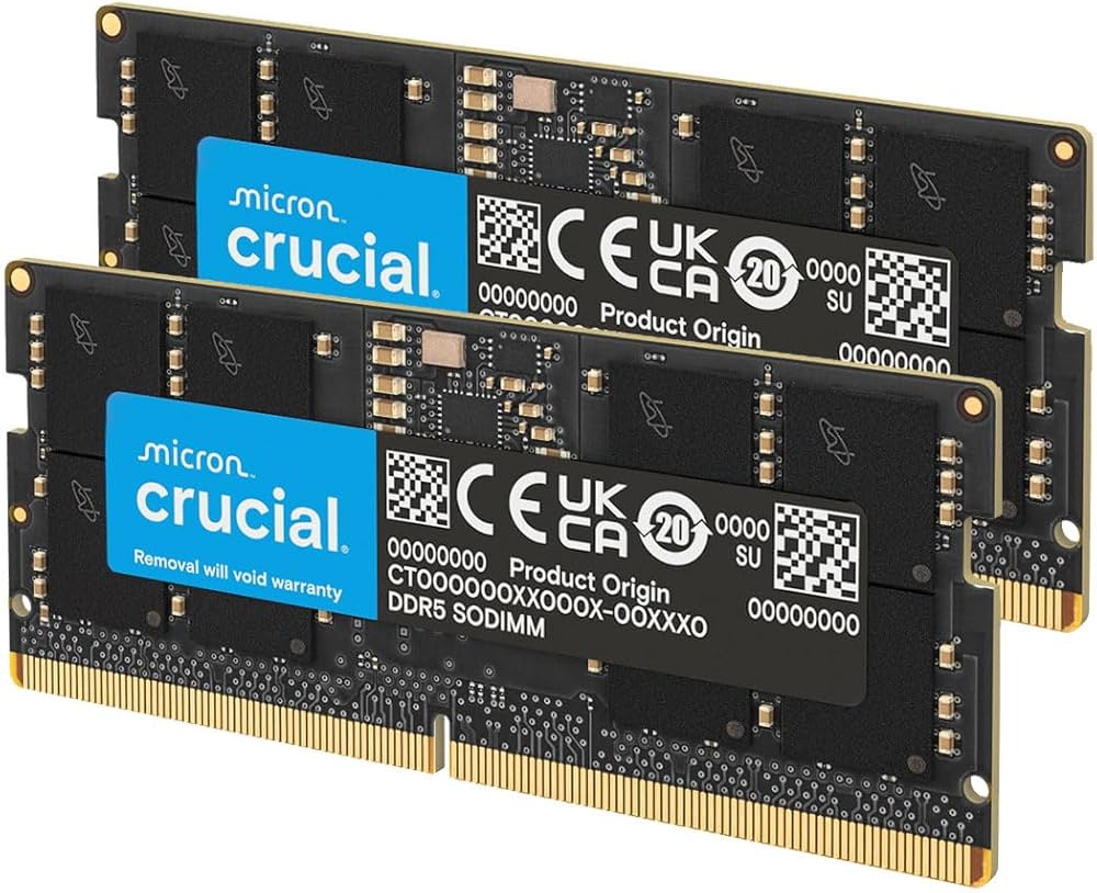 Crucial RAM 32GB Kit (2x16GB) Memória DDR5 4800MHz CL40 Laptop