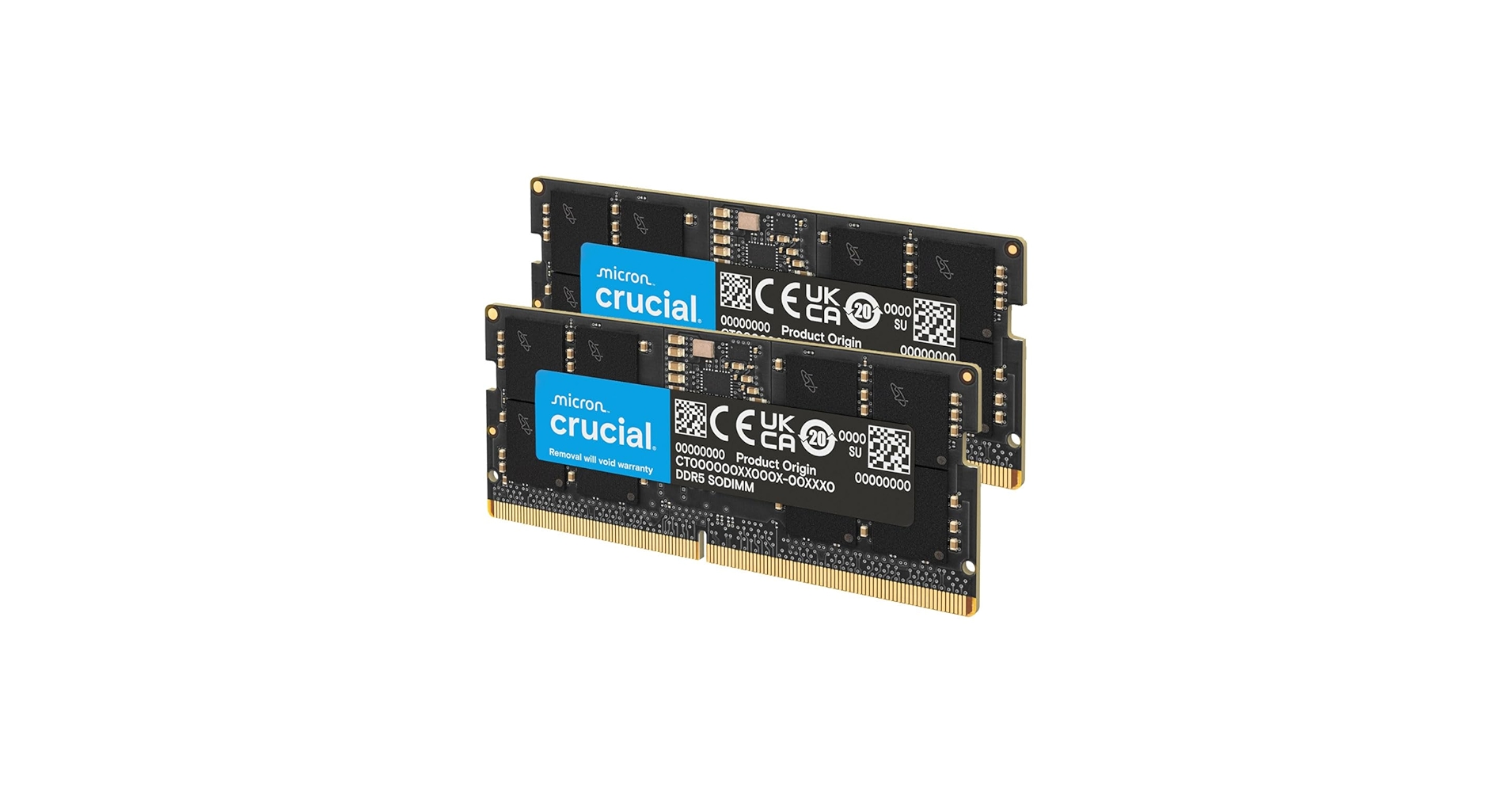 Crucial 32GB DDR5 RAM Kit (2x16GB), 4800MHz CL40 Laptop Memory