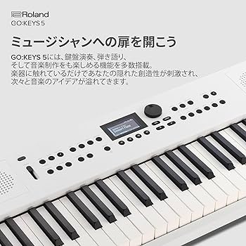 Amazon.co.jp: Roland ローランド 電子キーボード GOKEYS5-WH 61鍵盤