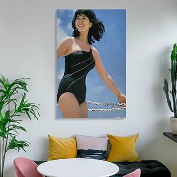 Amazon.co.jp: 河合奈保子 歌手水着写真9ポスター キャンバス 芸術
