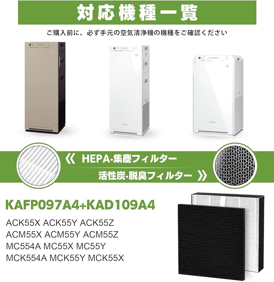 Amazon.co.jp: Waldoo ダイキン 空気清浄機対応 交換用フィルター
