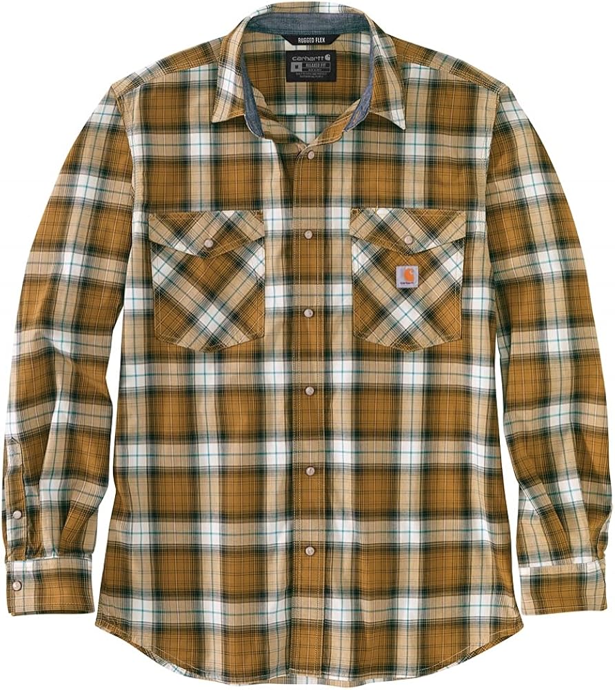 Amazon.com: Rugged Flex Relaxed Fit Lightweight Long-Sleeve Snap