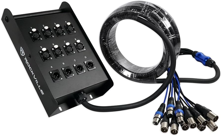 Amazon.com: Rockville SX1225 12 Channel 25 Foot XLR Snake Cable