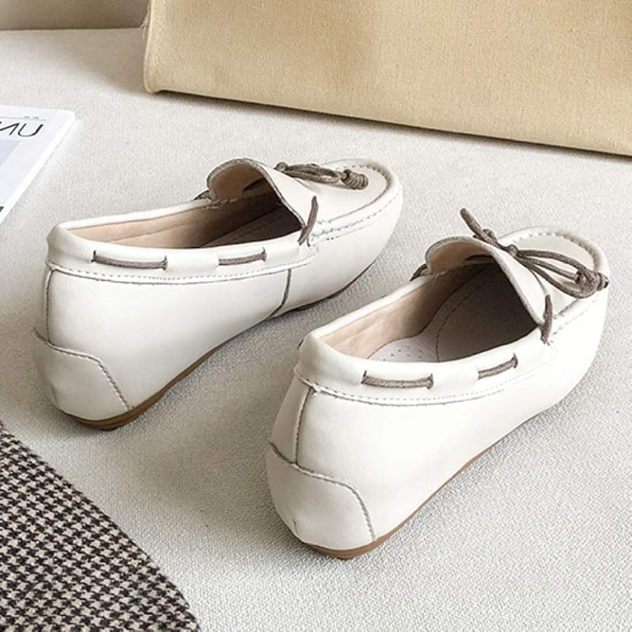 Amazon | レザー モカシン ローファー スリッポン 黒 白 モカシン