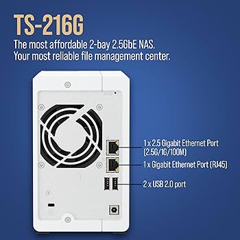 Amazon.com: QNAP TS-216G-US - The Most Affordable 2-Bay 2.5GbE